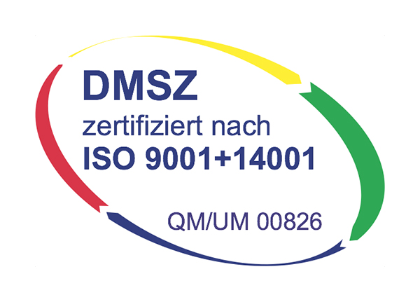 DMSZ zertifiziert nach ISO 9001+14001